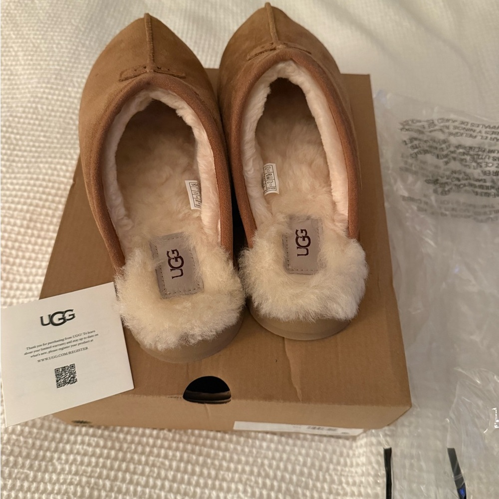 UGG Chestnut Discoquette Slide Slippers 9M